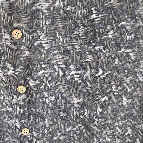 Batek Bay Men's 100% Silk Hawaiian Shirt, Gray, Size XXL - Picture 4 of 4